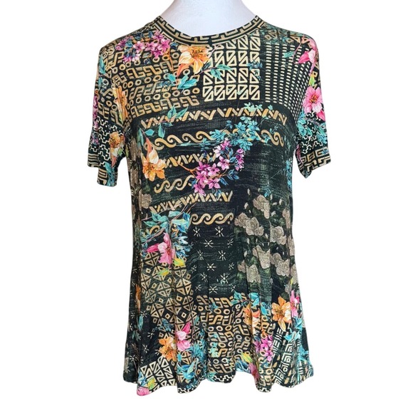 Johnny Was Tops - Johnny Was Weller Favorite Crewneck Floral Geometric Bamboo Viscose M
T15022-4